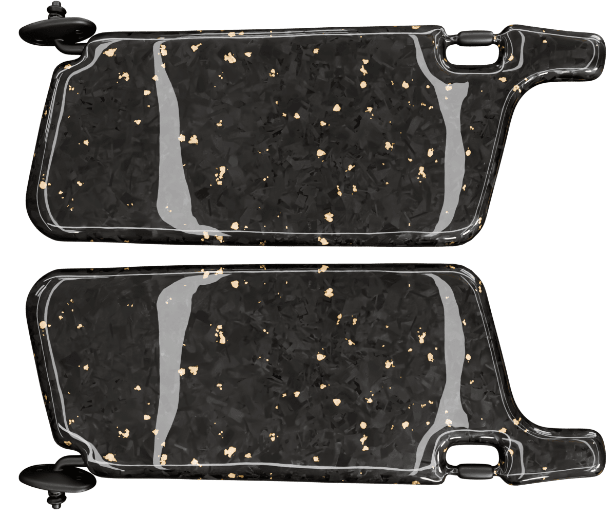 acura-integra Forged carbon fiber sun-visors with colored flakes finished in high gloss