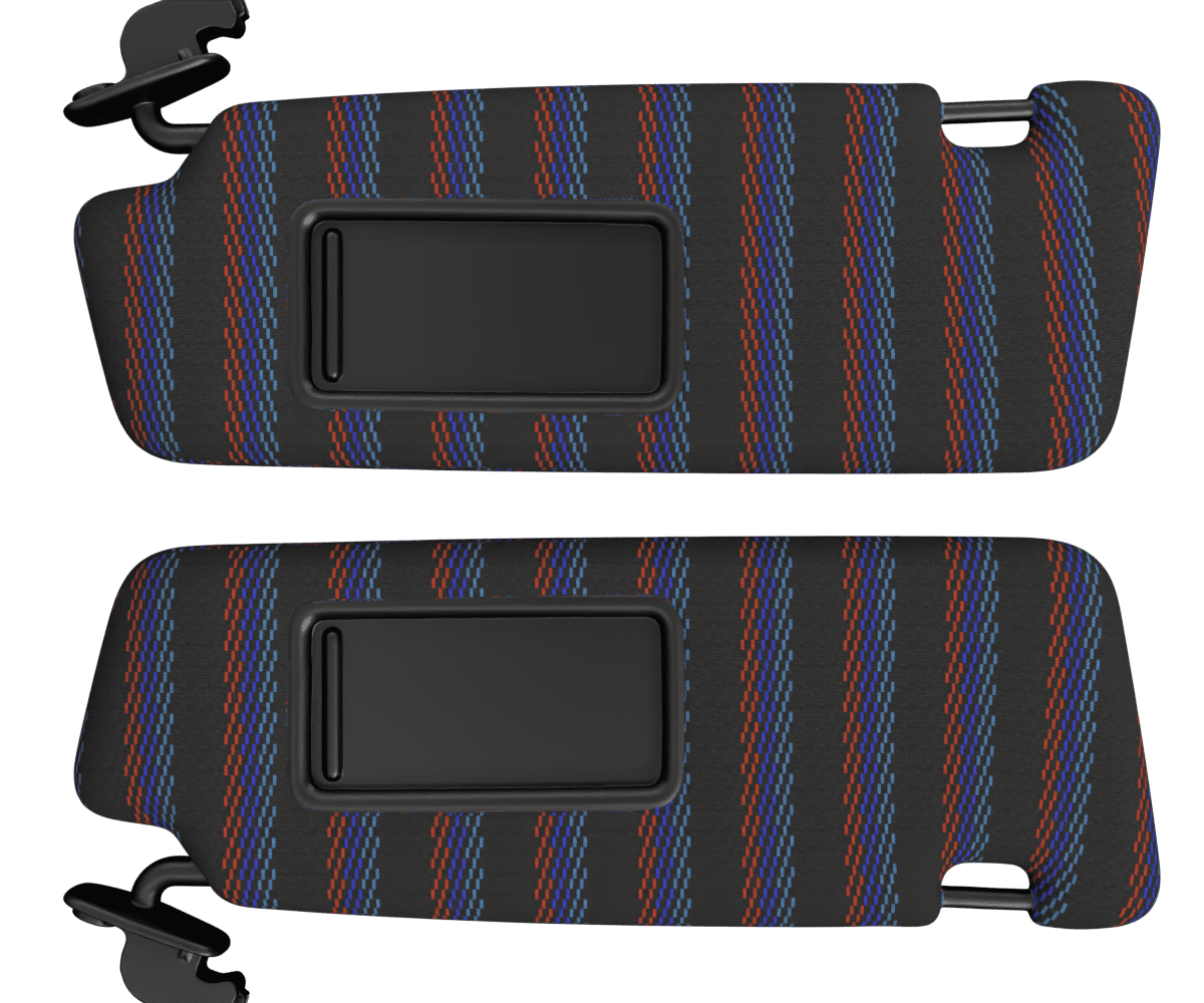 audi a4 OEM sun visors wrapped in 3 Mtech M Black fabric