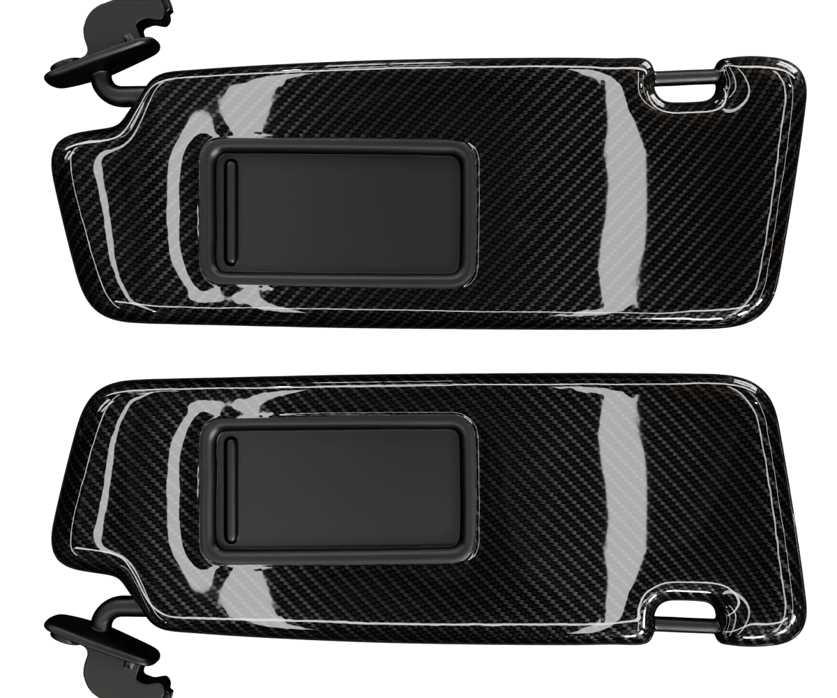 audi a4 Carbon fiber sun-visors in a high gloss finish