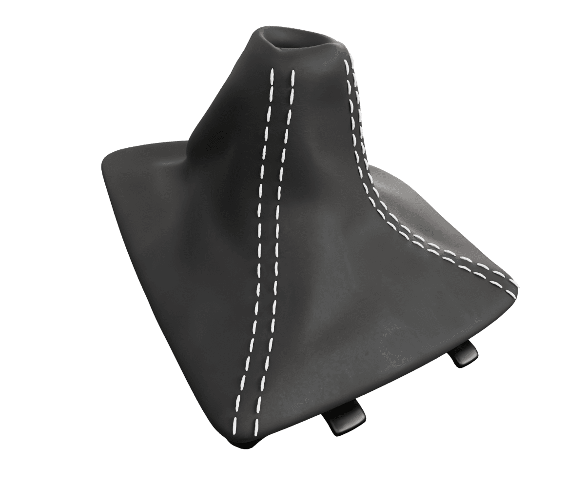 bmw e82 e88 Custom upholstered black Alcantara auto shift boot with parallel stitching