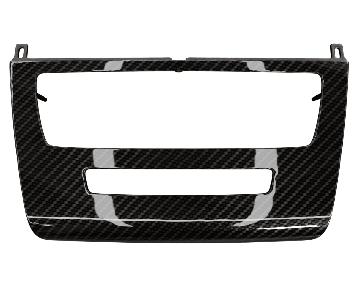 bmw e82 e88 Carbon fiber radio panel cover in a high gloss finish