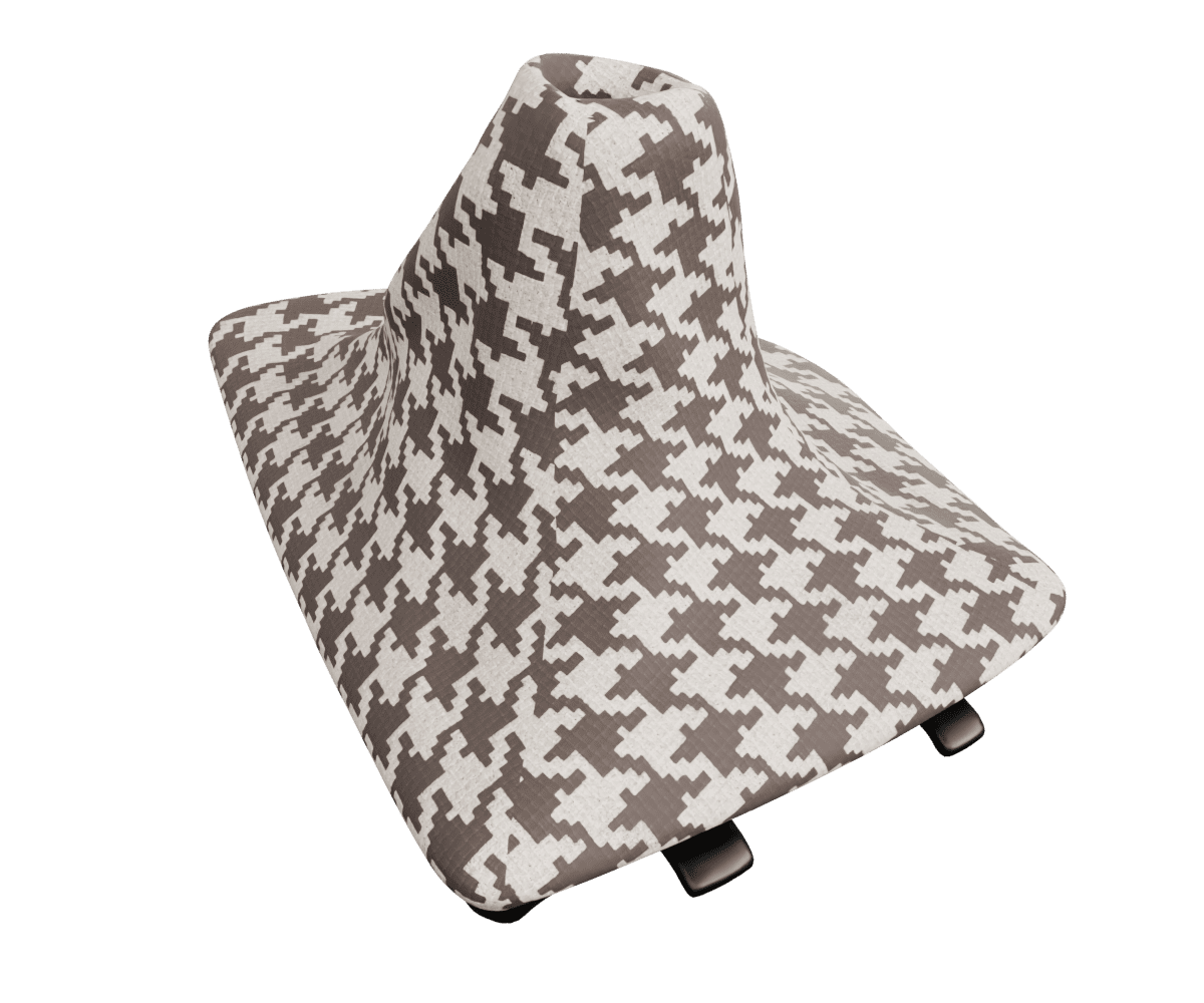 bmw e82 e88 auto shift boot upholstered in custom woven houndstooth fabric