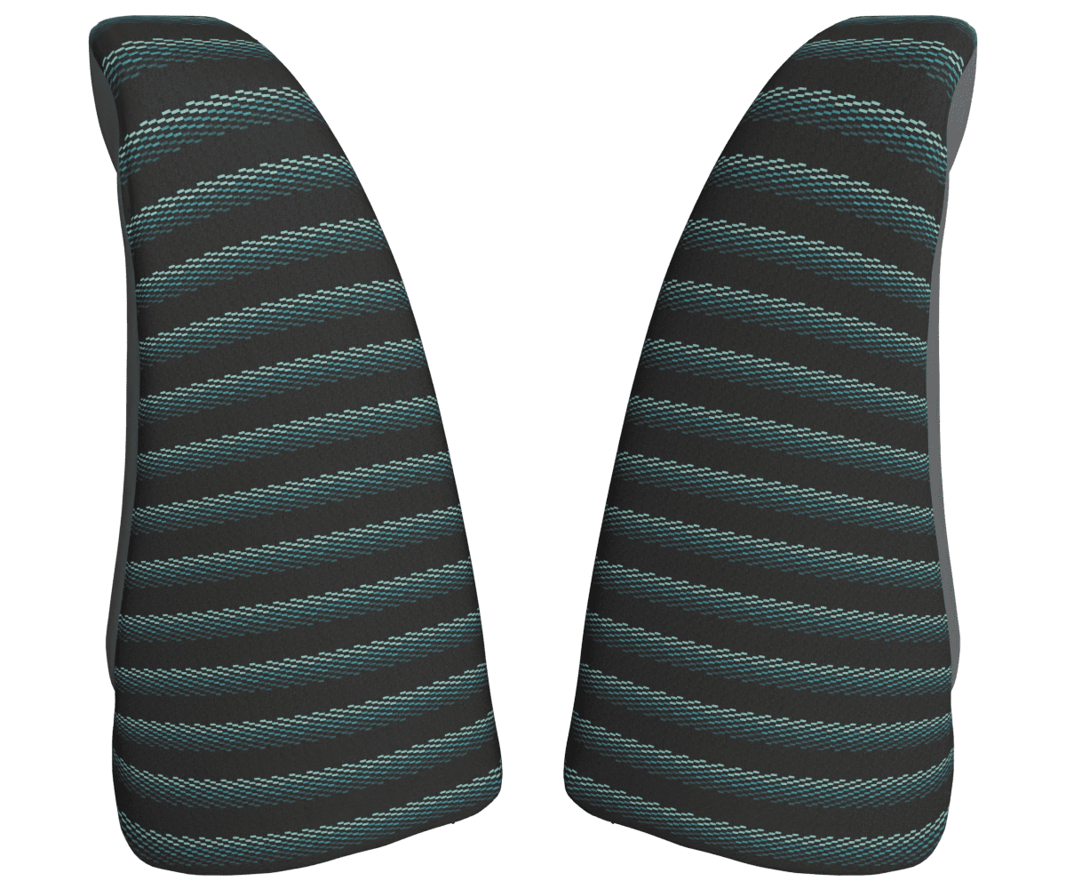 bmw e90 OEM bolster set wrapped in 3 Mtech Green fabric