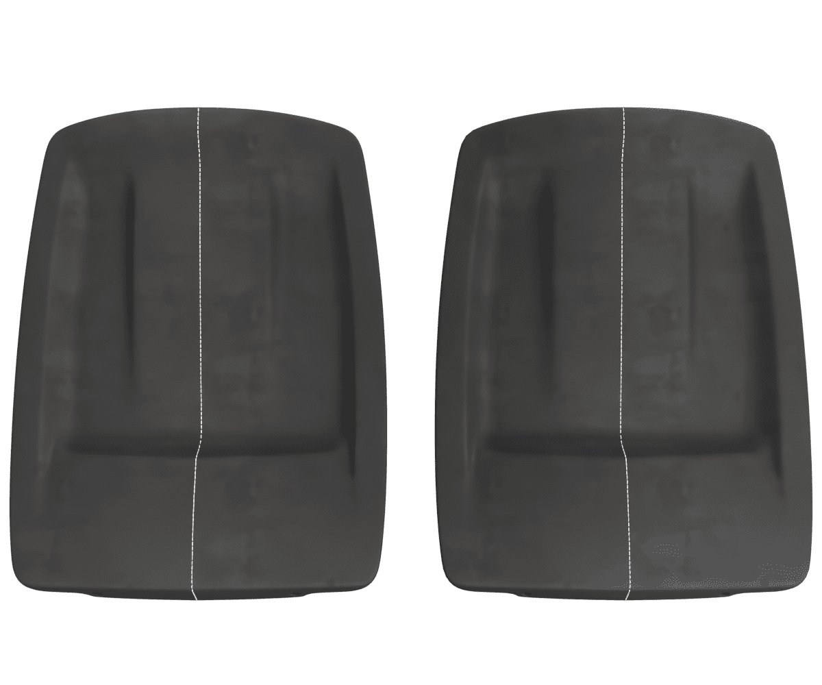 bmw e90 e91 e92 Custom upholstered black Alcantara seat back cover with parallel stitching