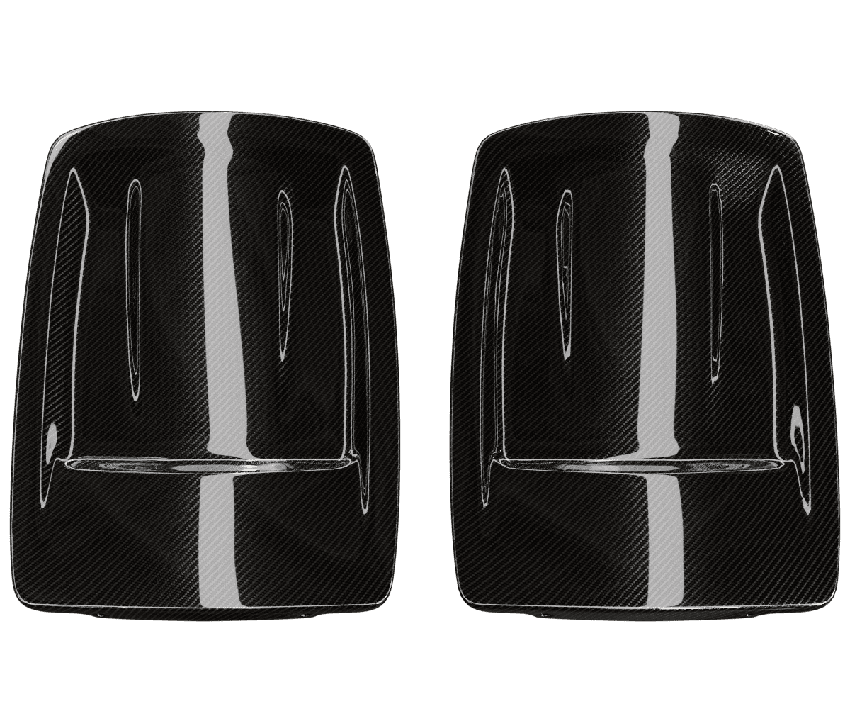bmw e90 e91 e92 Carbon fiber seat back cover in a high gloss finish