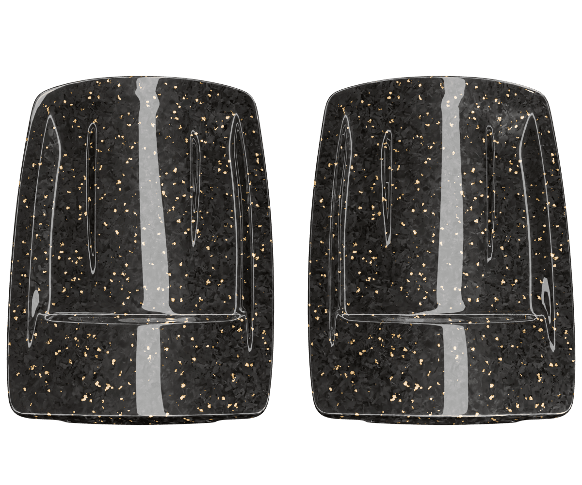 bmw e90 e91 e92 Forged carbon fiber seat back cover with colored flakes finished in high gloss