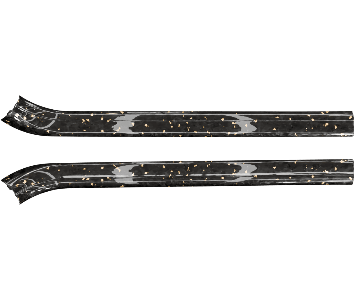 bmw e92 e93 Forged carbon fiber door sill trim with colored flakes finished in high gloss