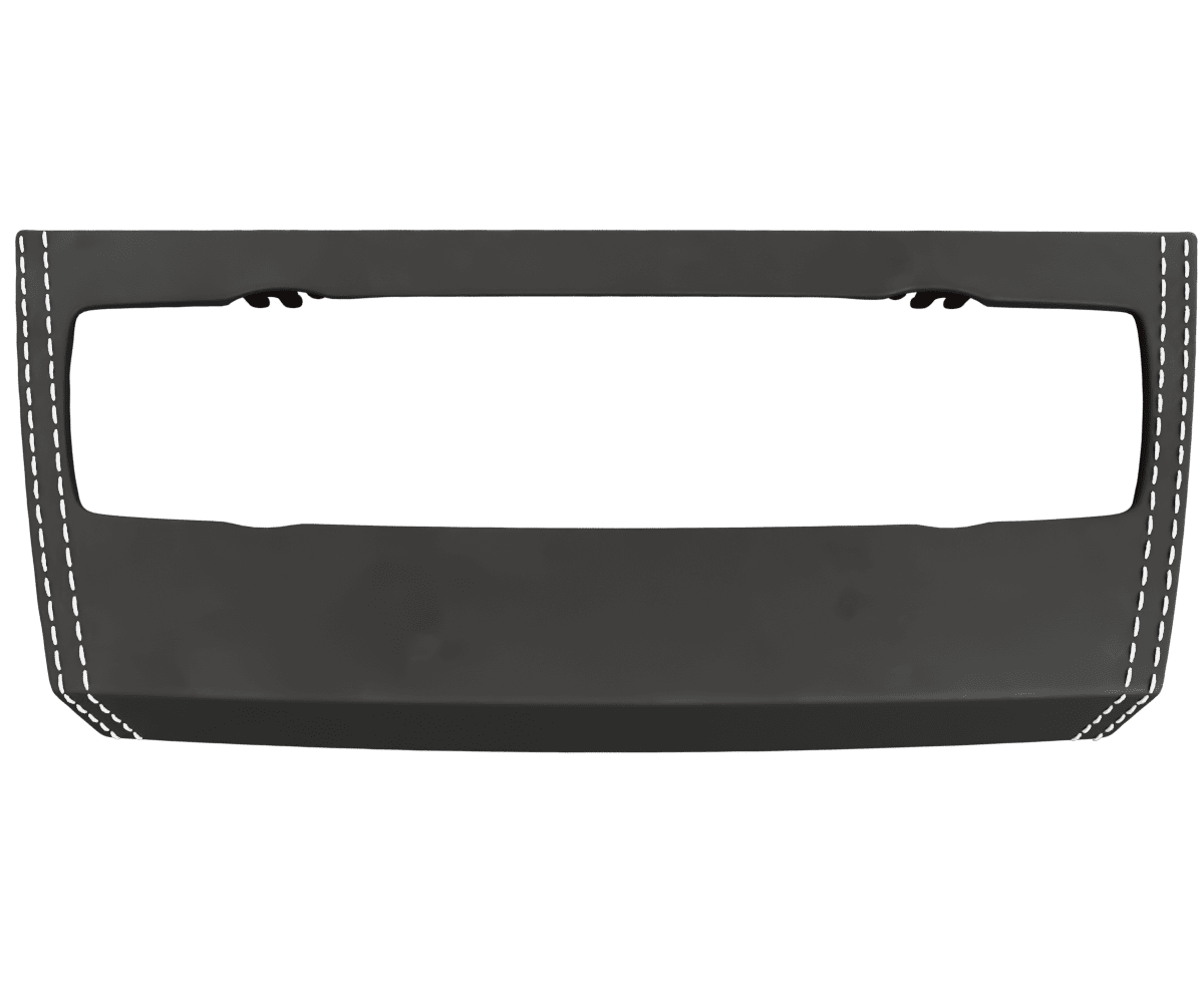 bmw e9x Custom upholstered black Alcantara non idrive ac cover no cutout with parallel stitching