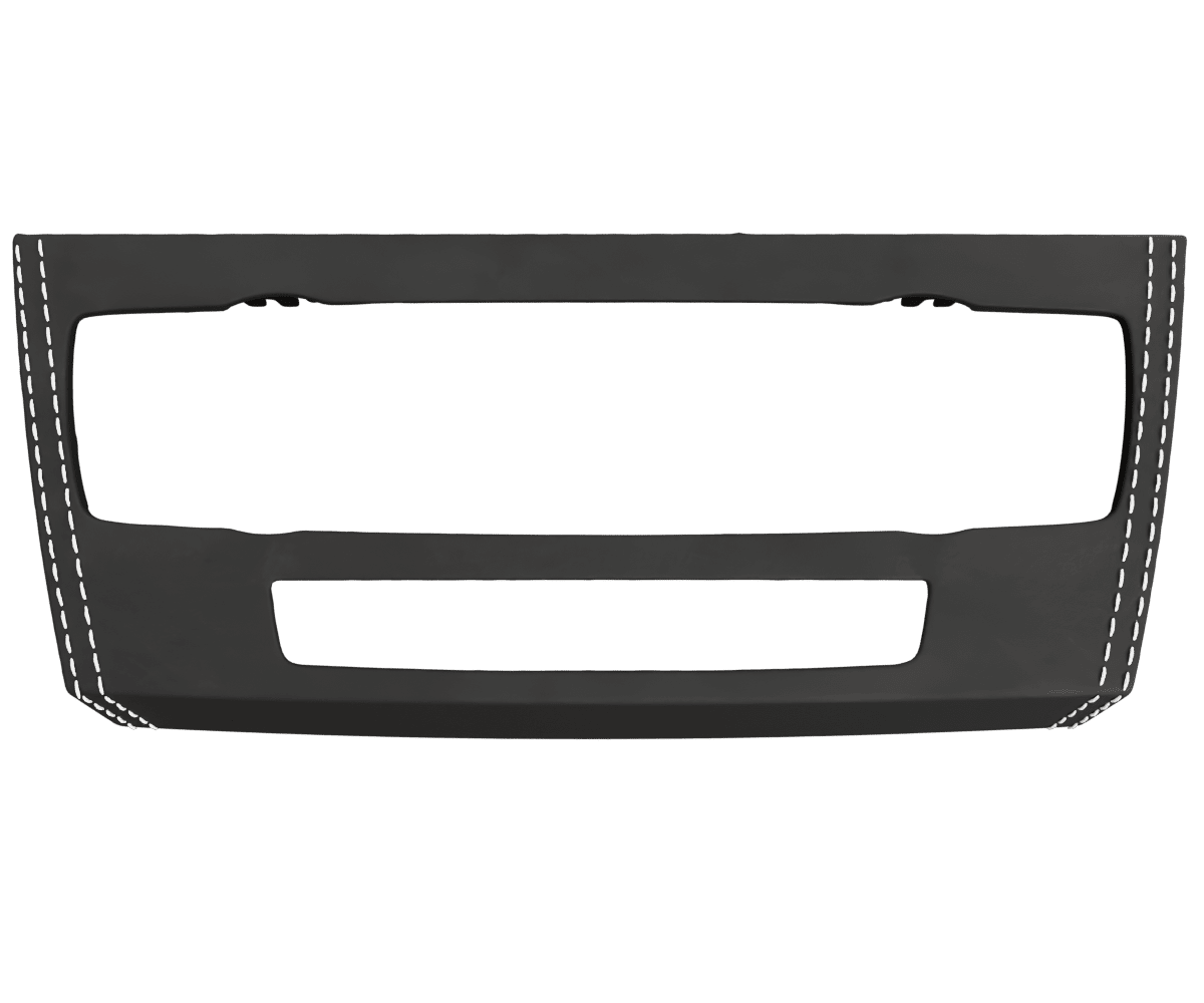 bmw e9x Custom upholstered black Alcantara non idrive ac cover with cutout with parallel stitching