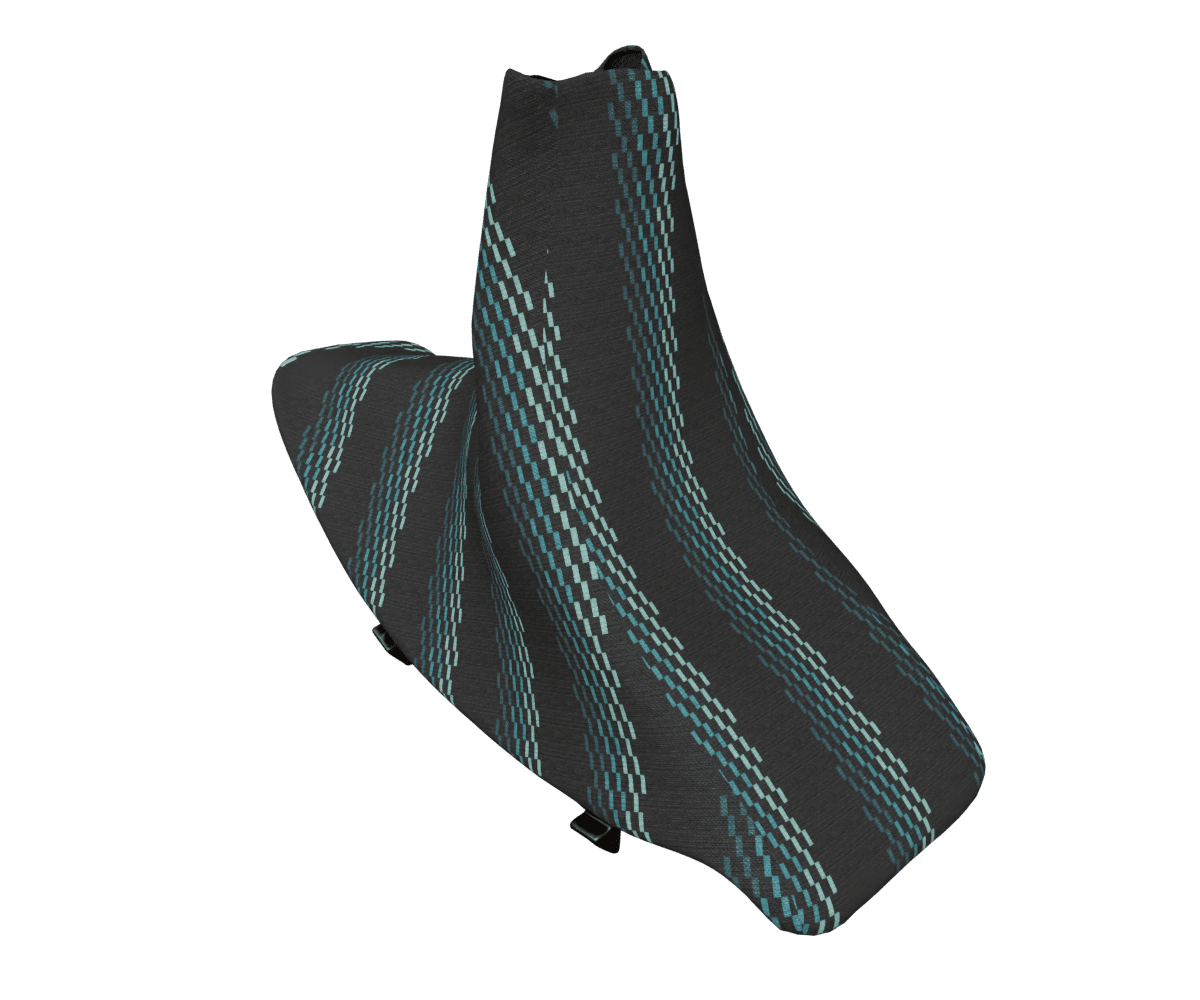 bmw e9x OEM e brake boot wrapped in 3 Mtech Green fabric