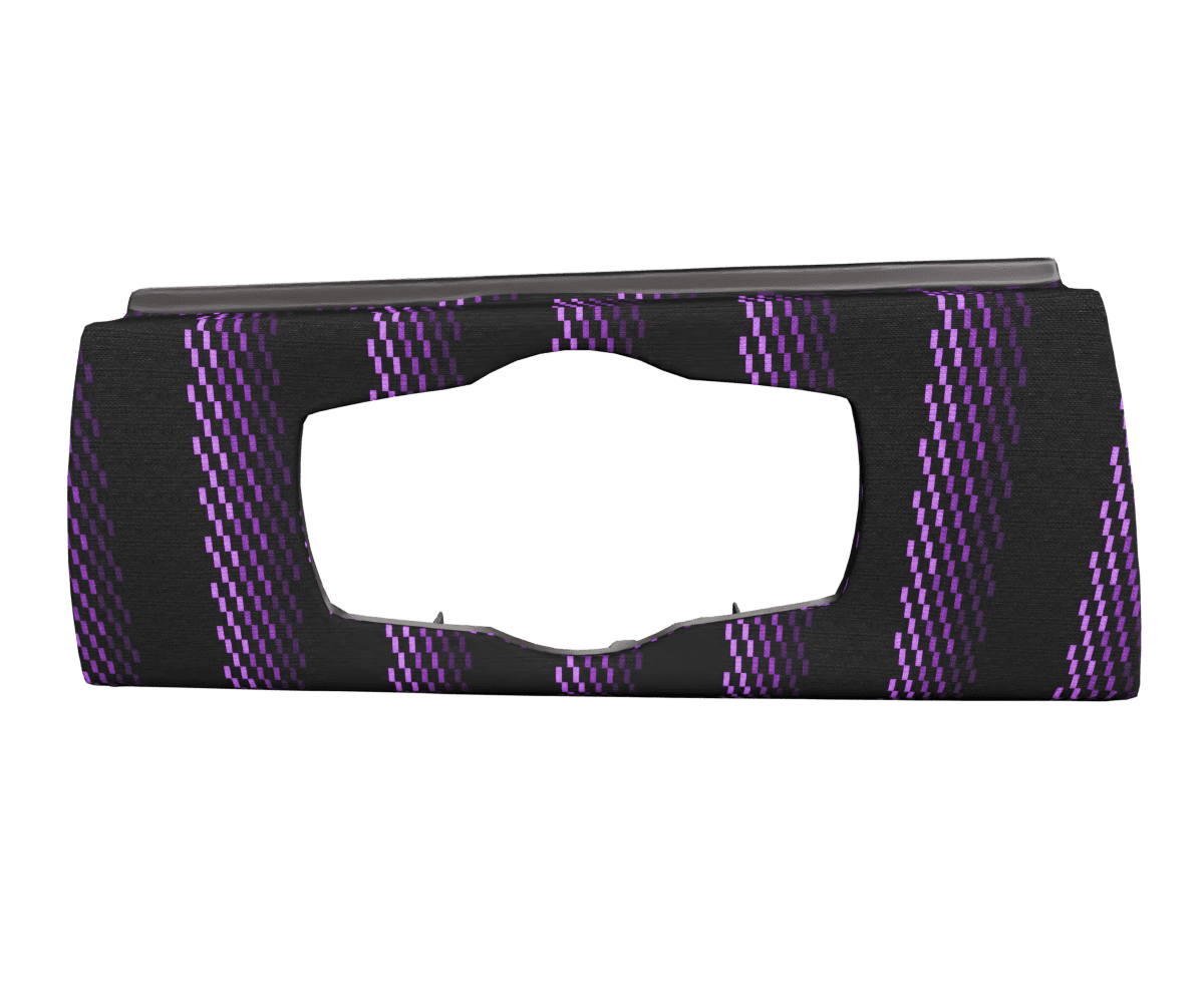 bmw e9x OEM headlight switch cover wrapped in 3 Mtech Purple fabric