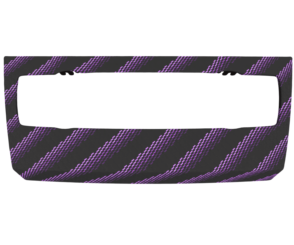 bmw e9x OEM non idrive ac cover no cutout wrapped in 3 Mtech Purple fabric