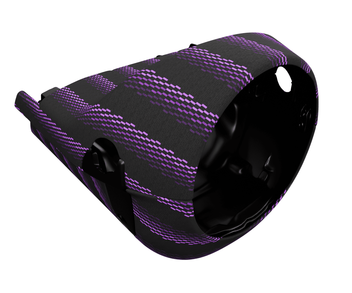 bmw e9x OEM steering column cover wrapped in 3 Mtech Purple fabric