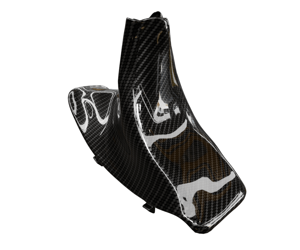 bmw e9x Carbon fiber e brake boot in a high gloss finish