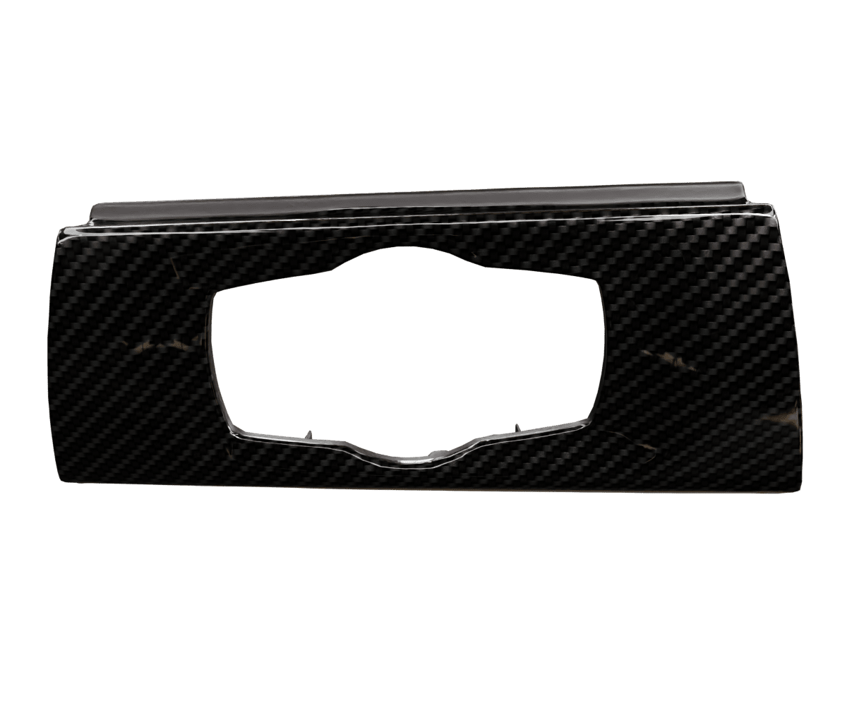 bmw e9x Carbon fiber headlight switch cover in a high gloss finish