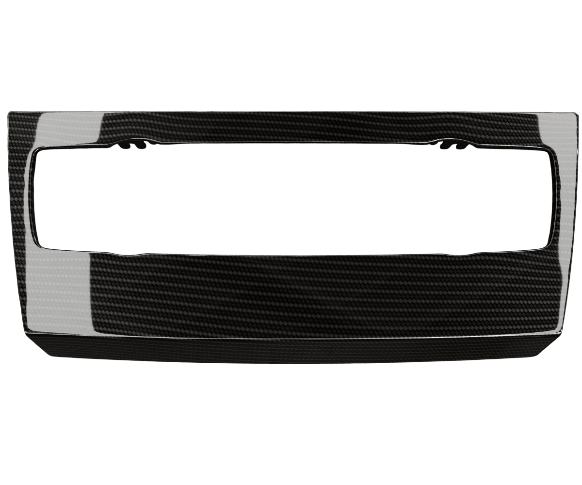 bmw e9x Carbon fiber non idrive ac cover no cutout in a high gloss finish