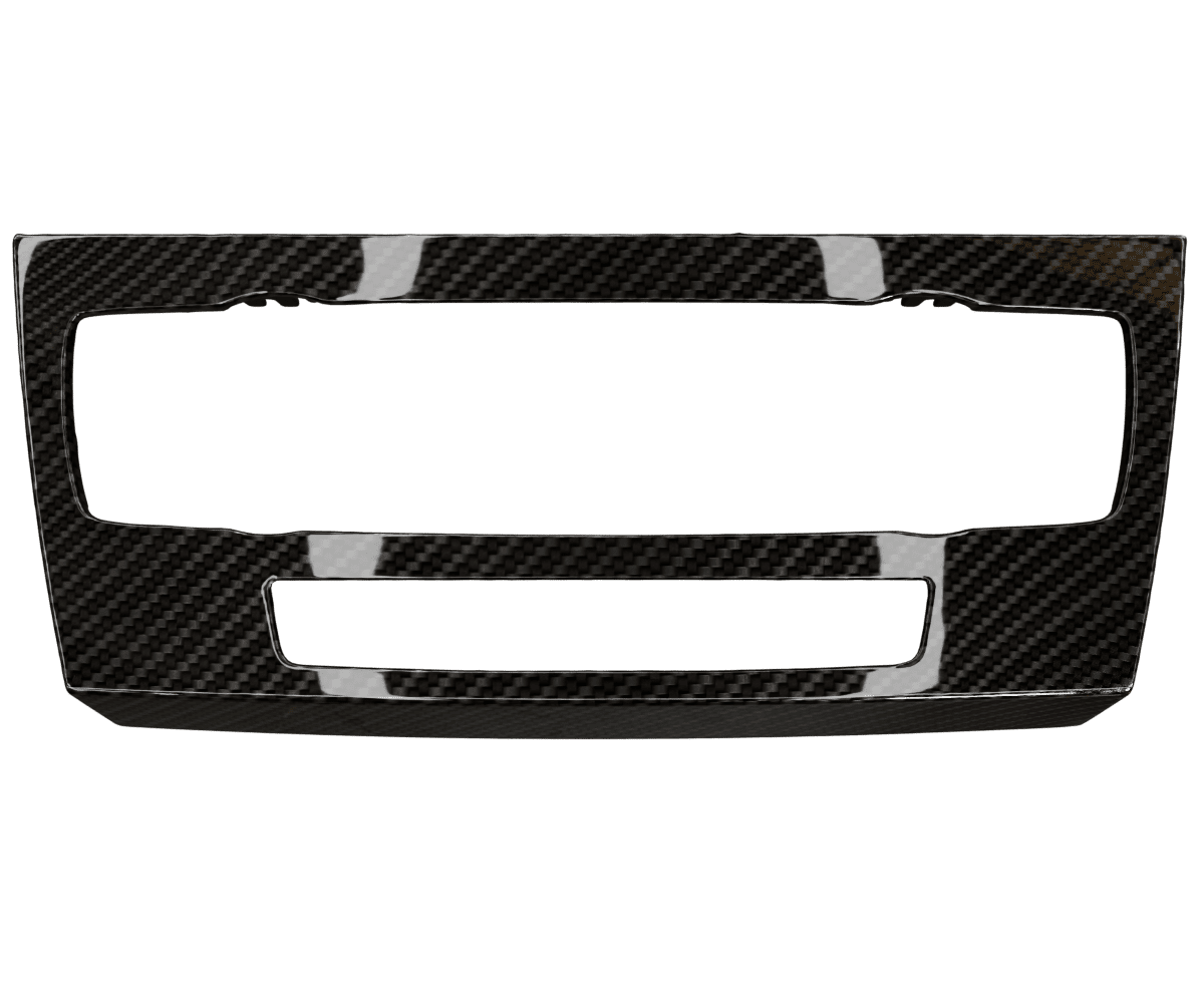 bmw e9x Carbon fiber non idrive ac cover with cutout in a high gloss finish