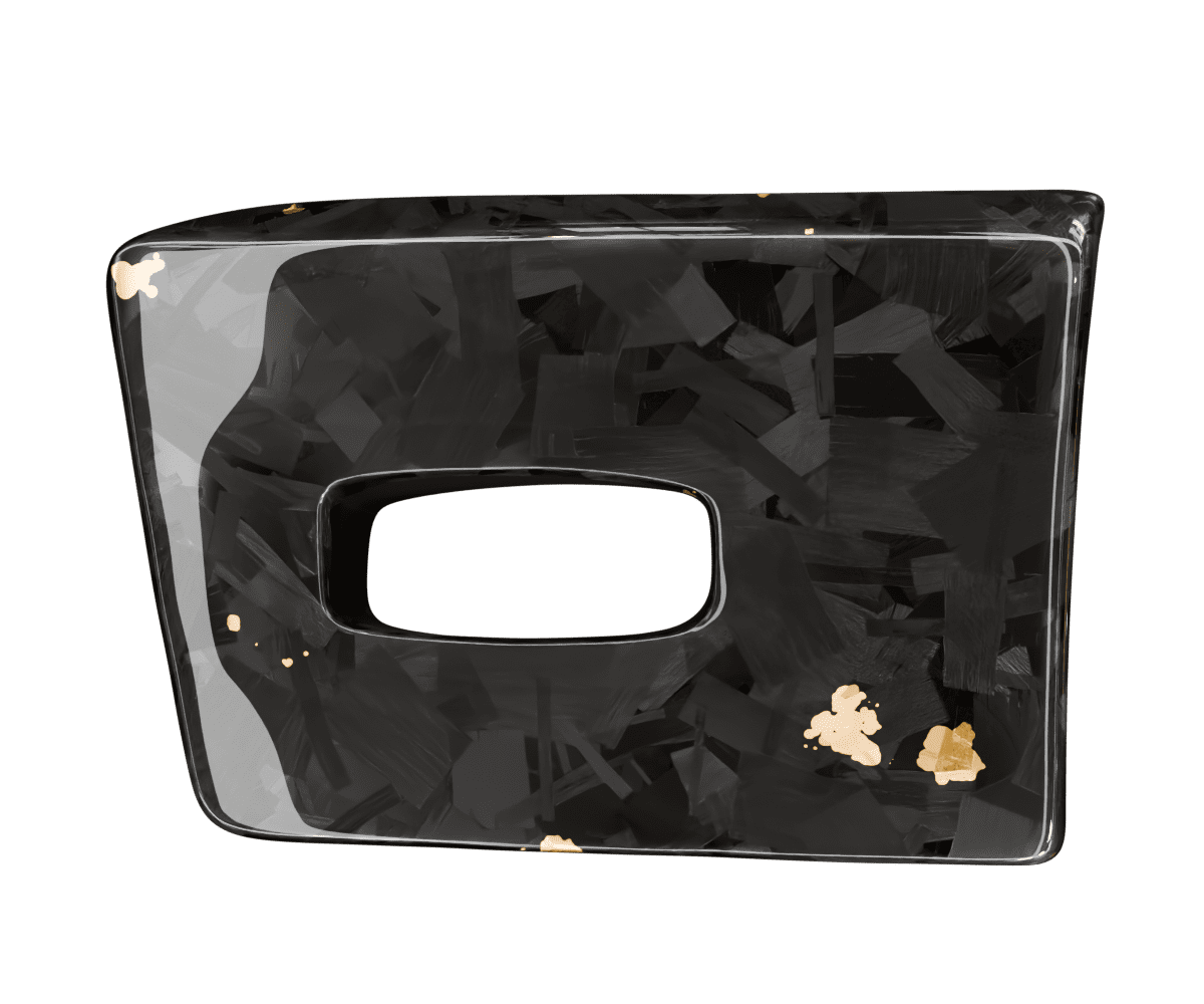 bmw e9x Forged carbon fiber key fob cover with colored flakes finished in high gloss