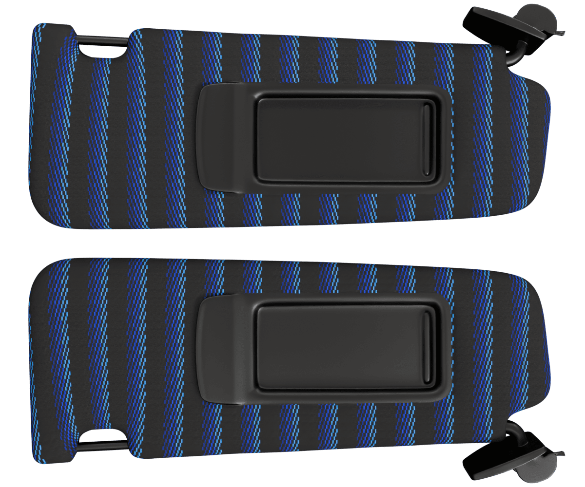 bmw f10 OEM visors wrapped in 3 Mtech Blue