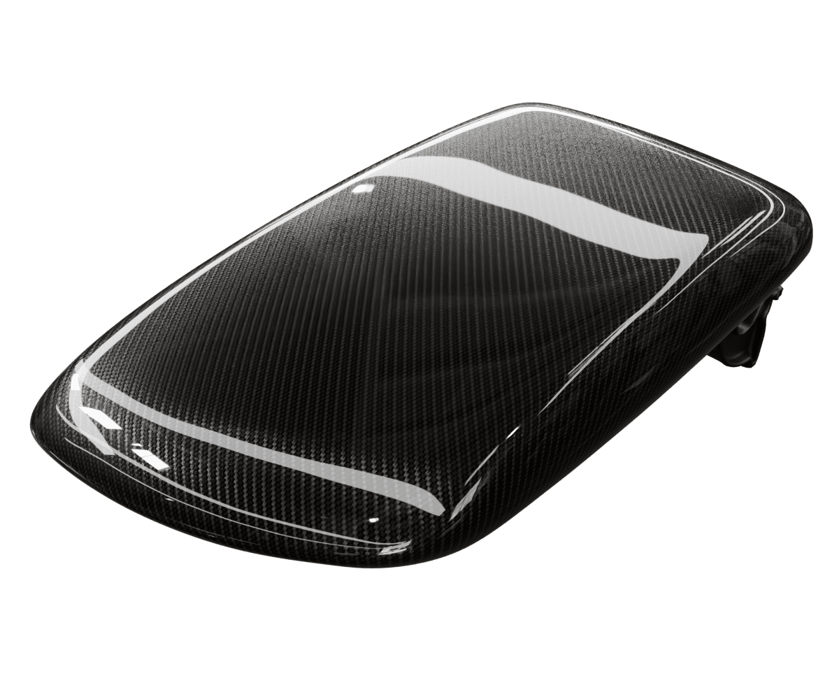 bmw f2x Carbon fiber arm rest console cover in a high gloss finish