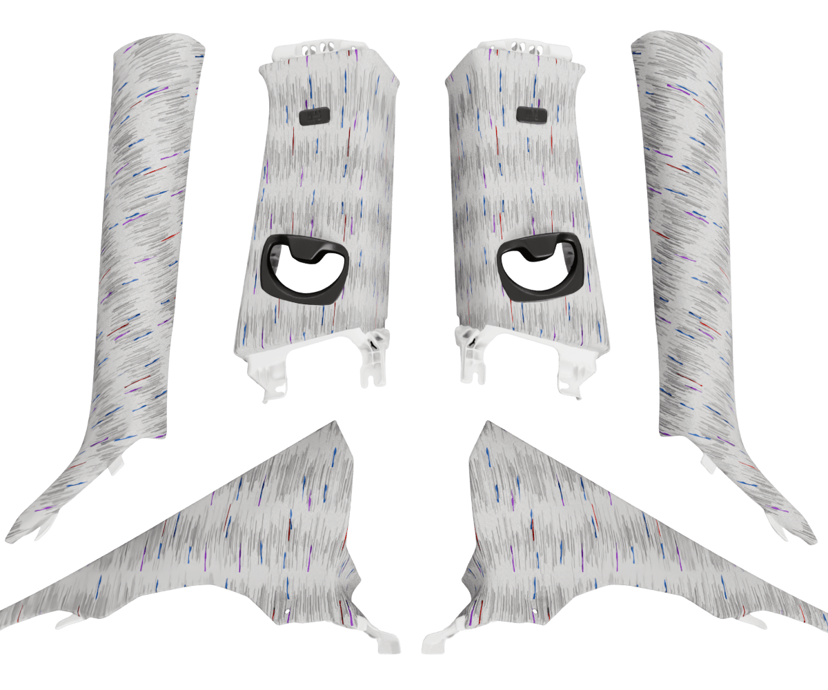 bmw f32 OEM pillars wrapped in 3 M Hurricane Grey