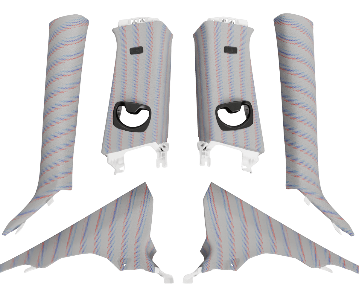 bmw f32 OEM pillars wrapped in 3 Mtech M Grey