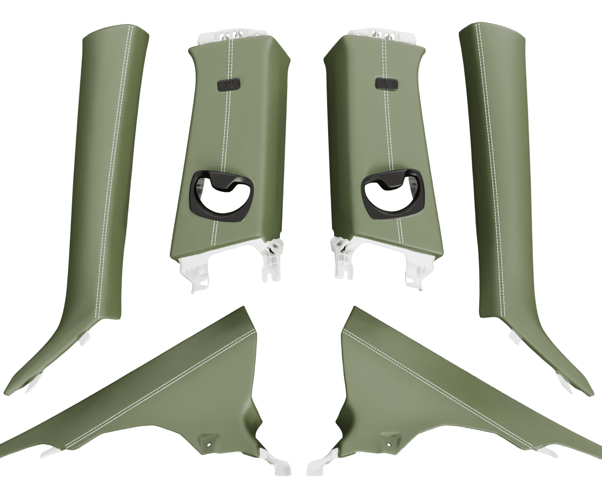 bmw f32 Premium Nappa leather pillars with custom stitching