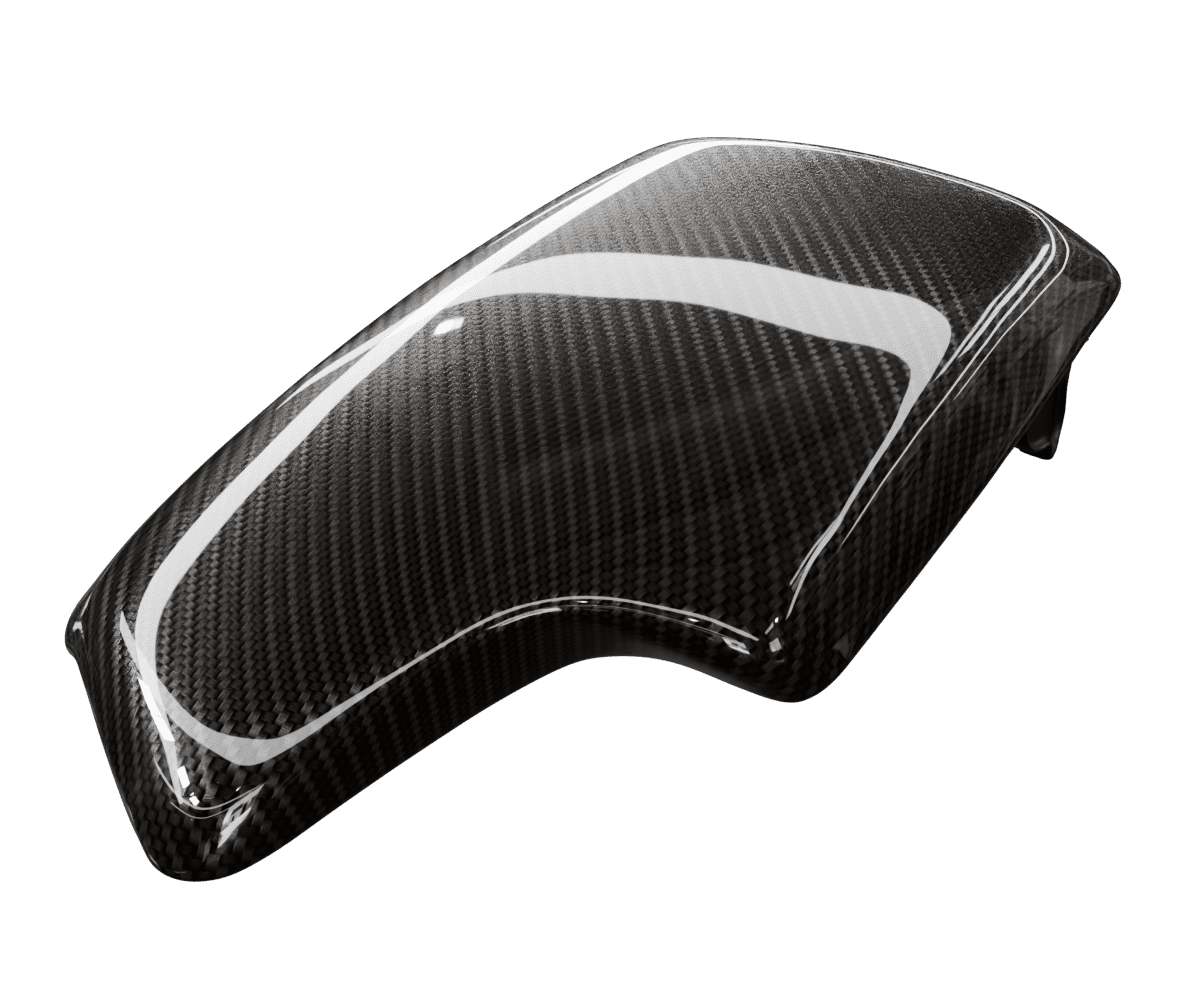 bmw f8x f3x Carbon fiber arm rest console cover in a high gloss finish