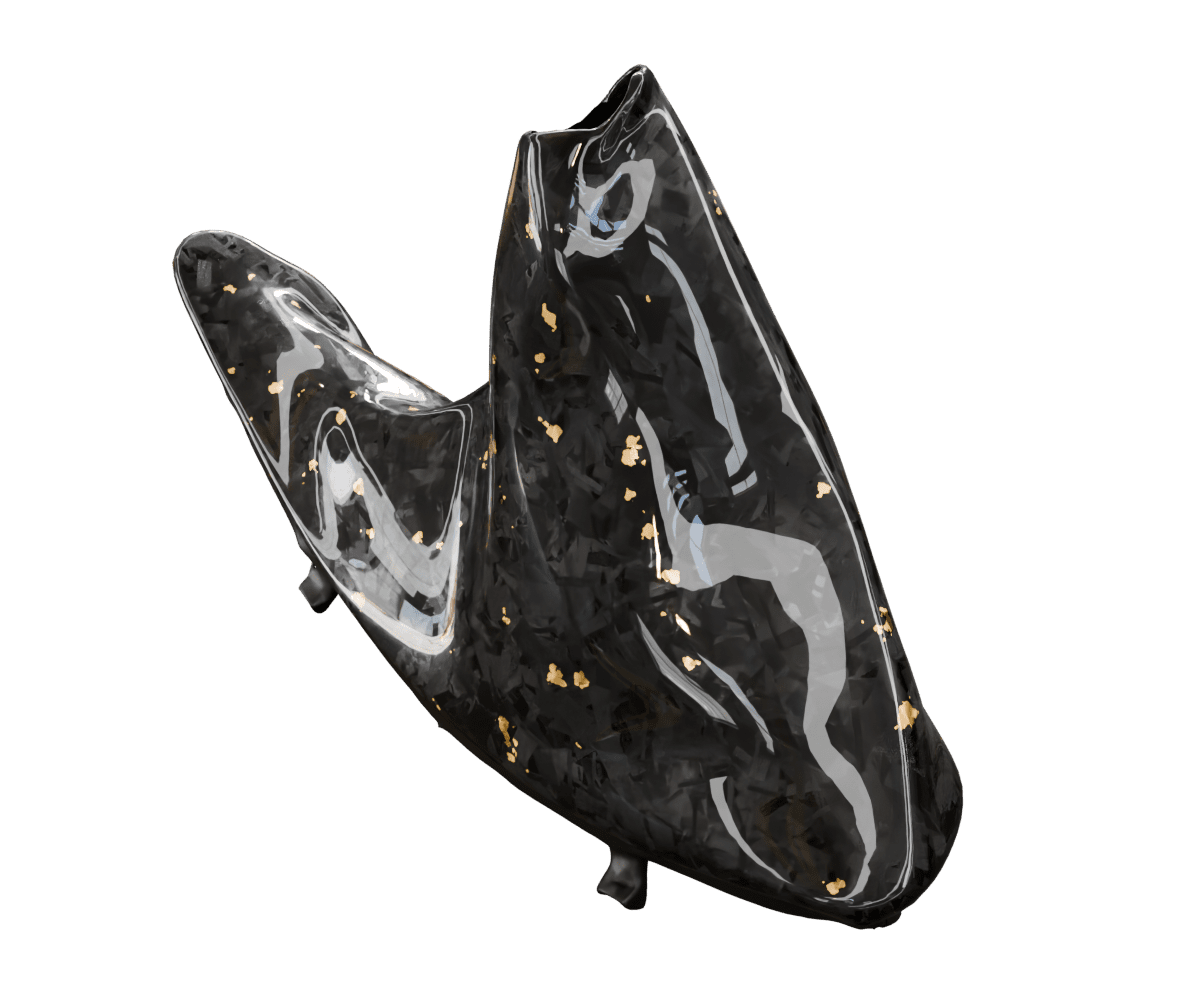 bmw f8x f3x Forged carbon fiber e brake boot with colored flakes finished in high gloss