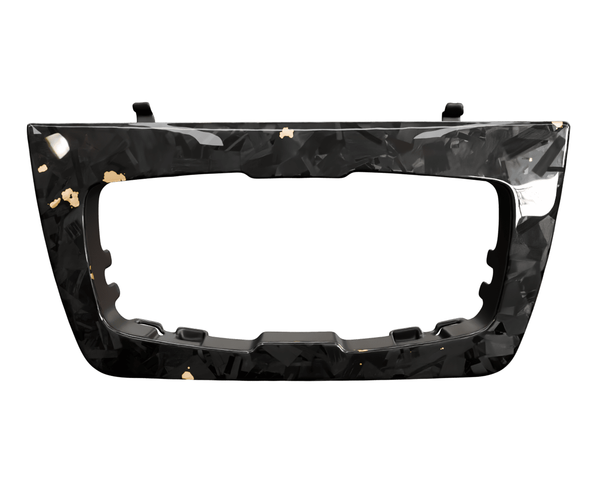 bmw f8x f3x Forged carbon fiber headlight switch cover with colored flakes finished in high gloss