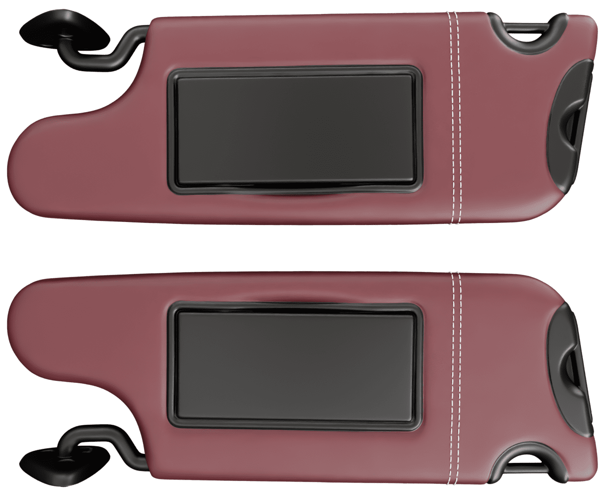 dodge-challenger Premium Nappa leather sun-visors with custom stitching