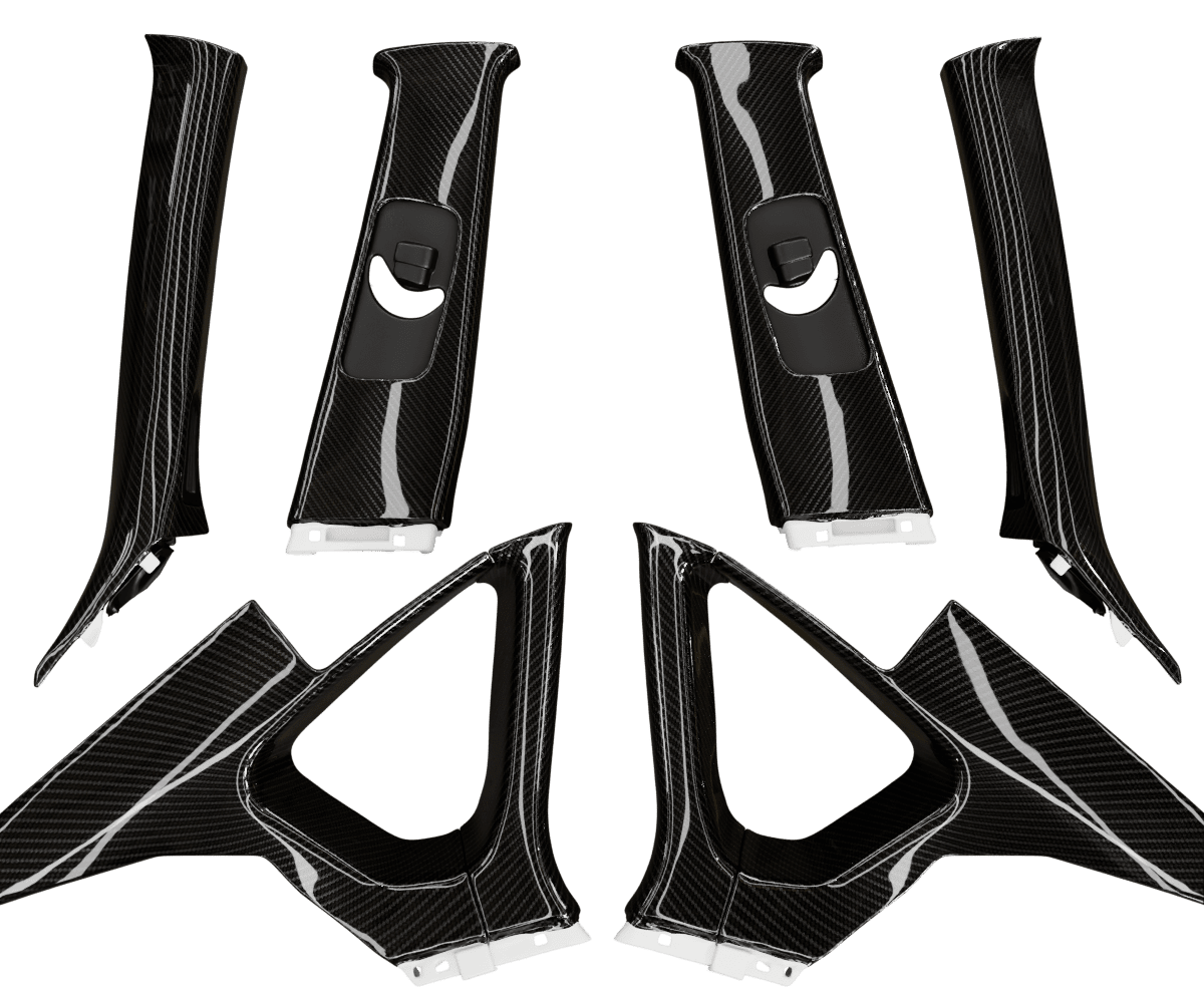 infiniti m45 Carbon fiber pillars in a high gloss finish