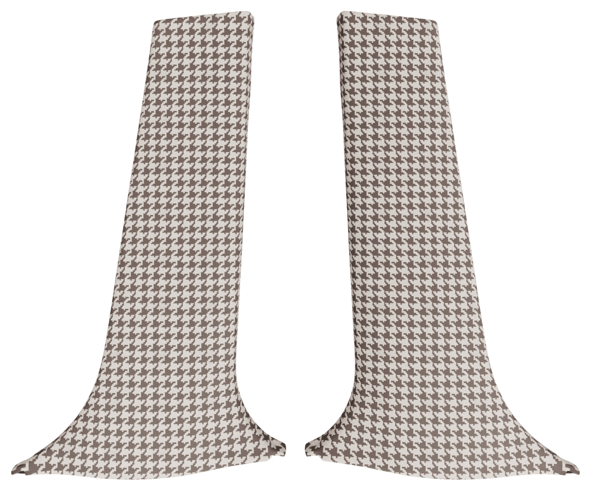 lexus is300 lower b pillar set upholstered in custom woven houndstooth fabric