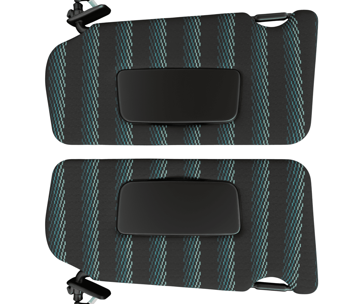 nissan maxima a35 OEM sun visors wrapped in 3 Mtech Green fabric