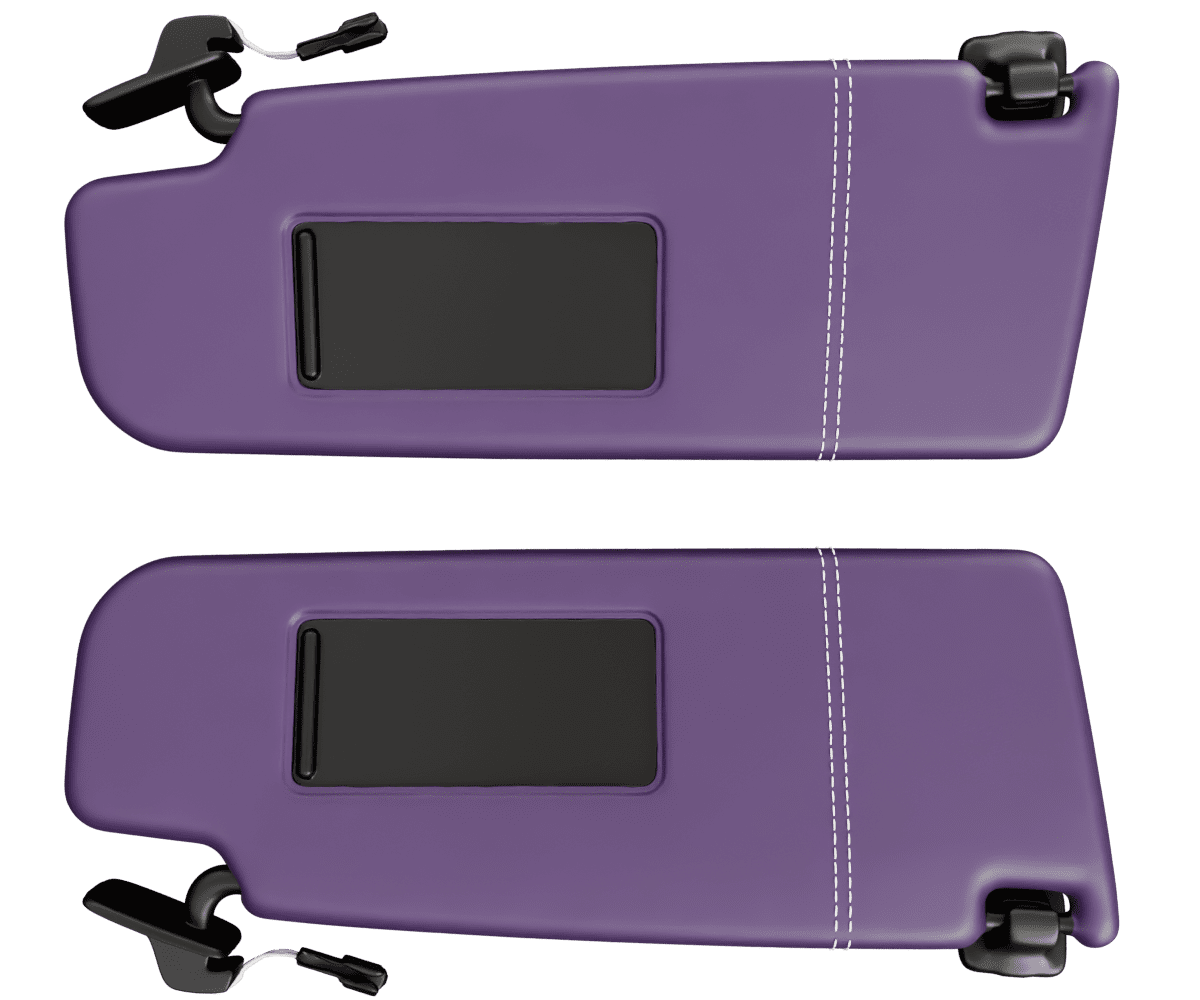 Volkswagen golf Premium Nappa leather sun-visors with custom stitching