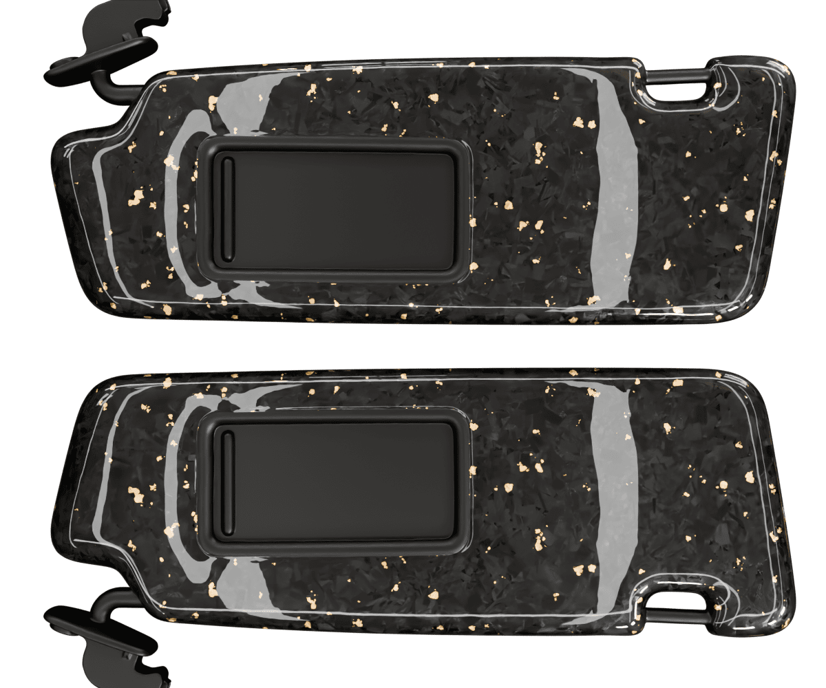 audi a4 Forged carbon fiber sun-visors with colored flakes finished in high gloss