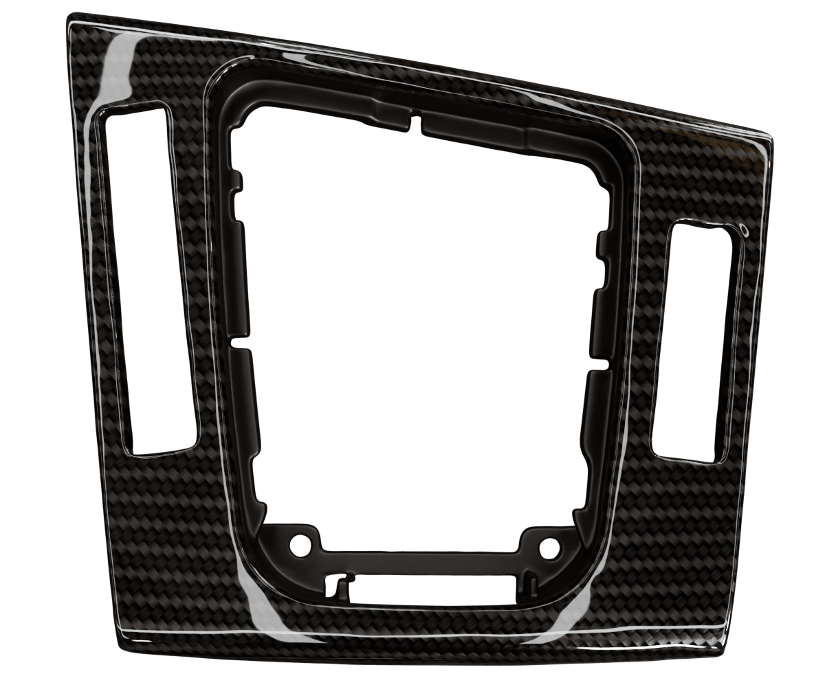 bmw e46 Carbon fiber center console in a high gloss finish