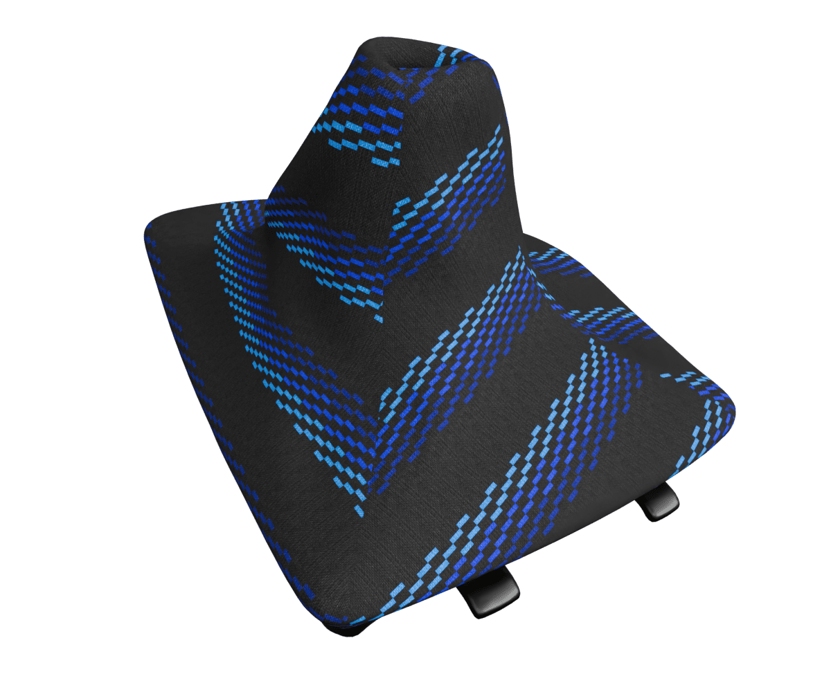 bmw e82 e88 OEM auto shift boot wrapped in 3 Mtech Blue fabric