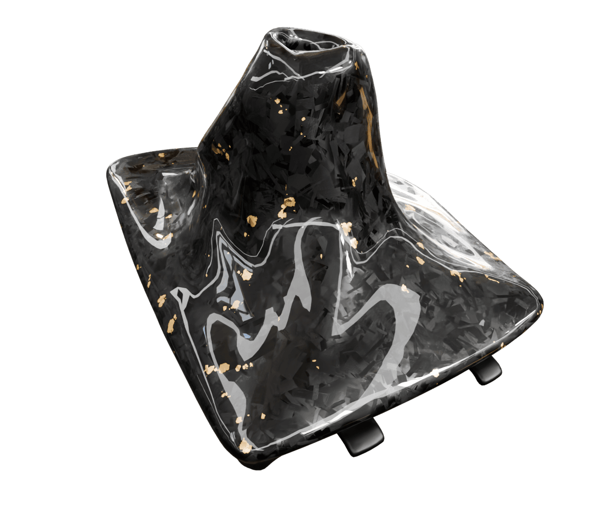 bmw e82 e88 Forged carbon fiber auto shift boot with colored flakes finished in high gloss