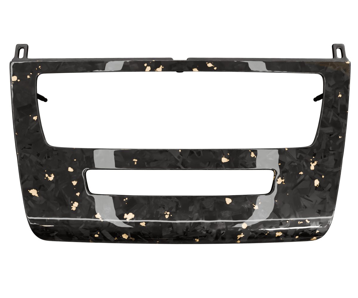 bmw e82 e88 Forged carbon fiber radio panel cover with colored flakes finished in high gloss