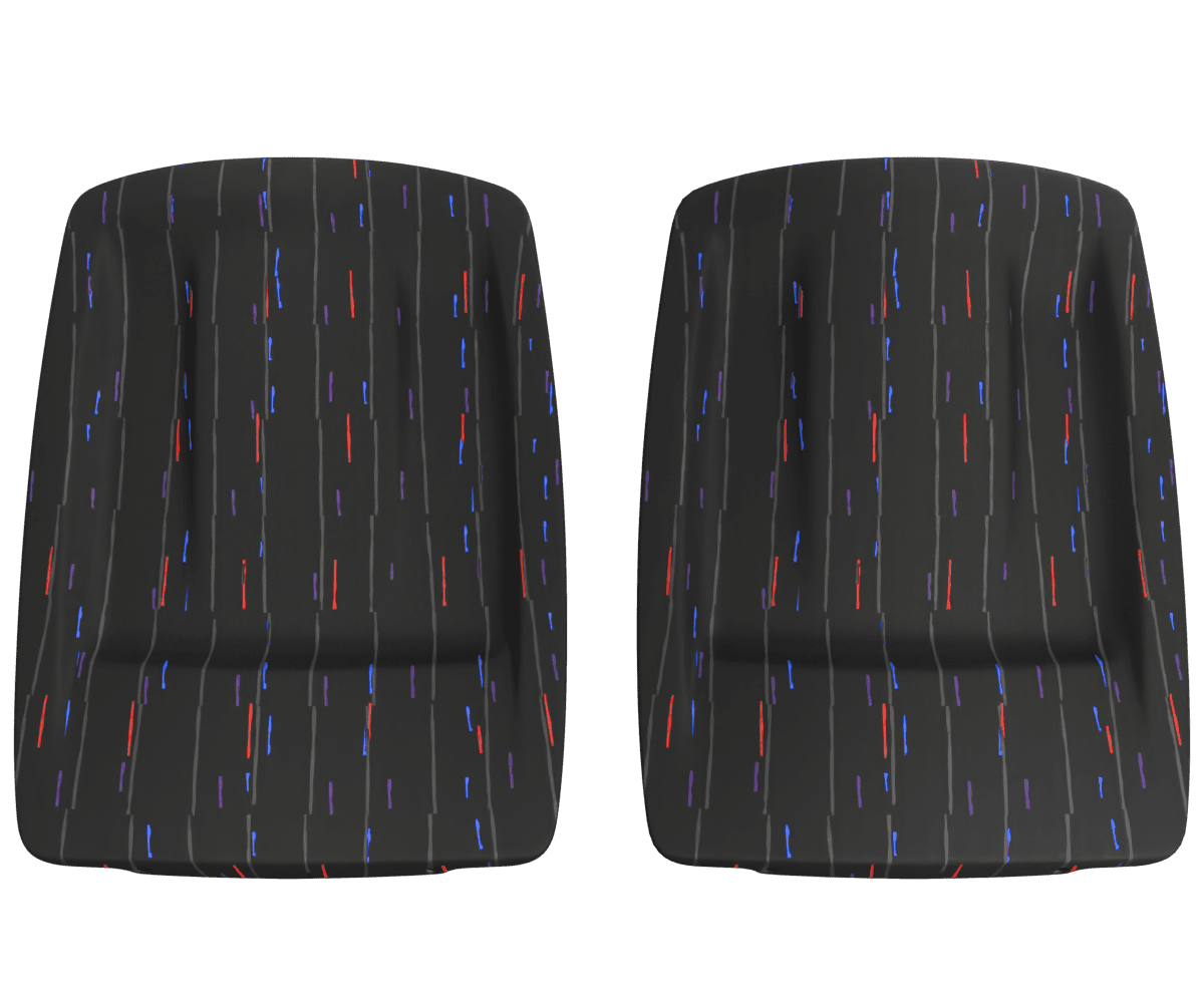 bmw e90 e91 e92 OEM seat back cover wrapped in 3 M Rain Black fabric