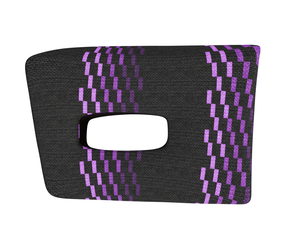 bmw e9x OEM key fob cover wrapped in 3 Mtech Purple fabric