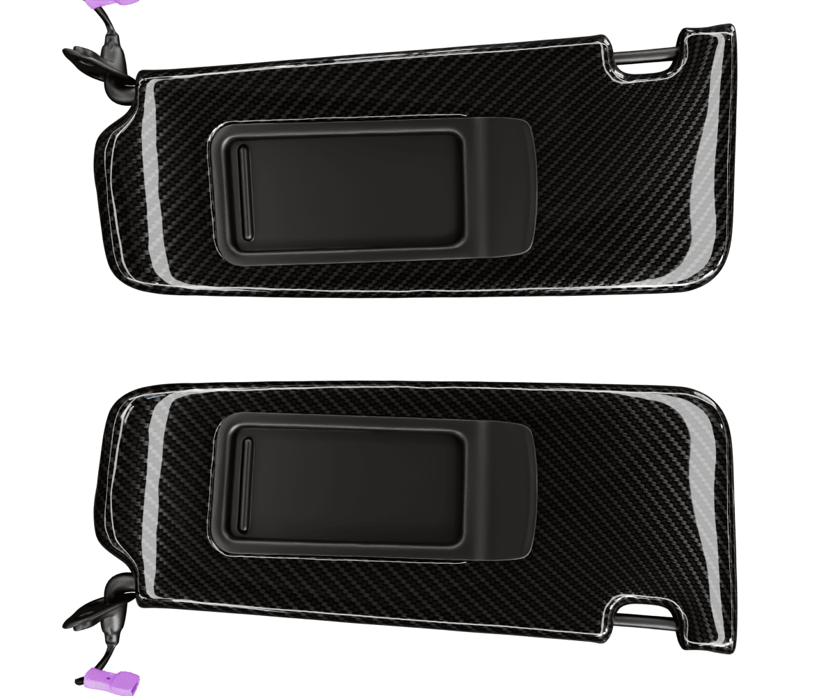 bmw e9x Carbon fiber sun visors in a high gloss finish