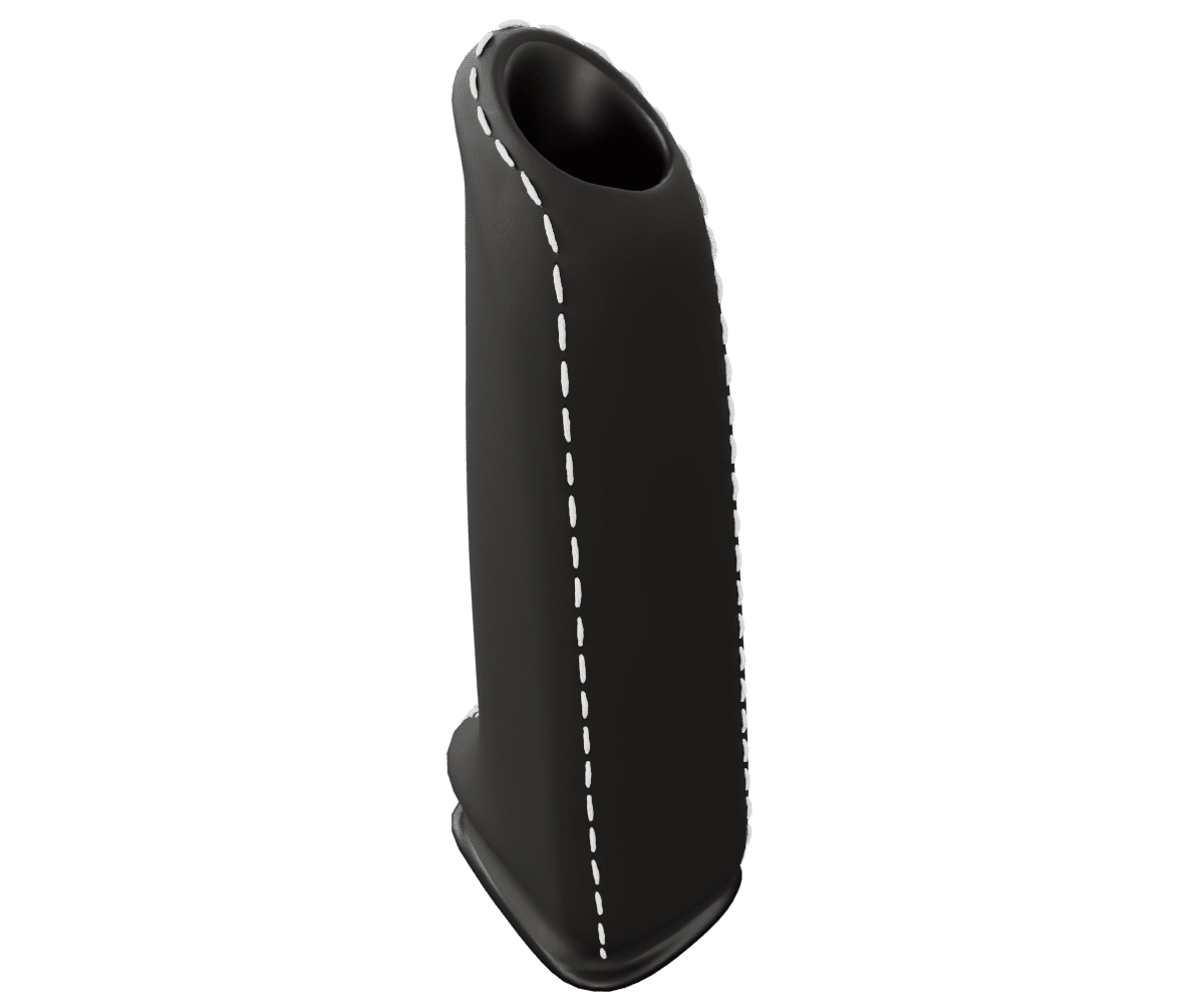 bmw e9x e8x Custom upholstered black Alcantara e brake handle with parallel stitching