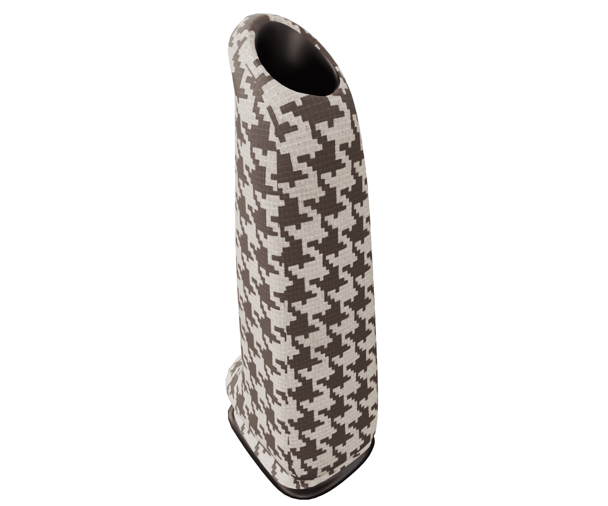 bmw e9x e8x e brake handle upholstered in custom woven houndstooth fabric