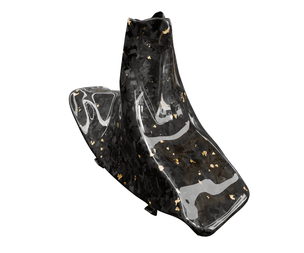 bmw e9x Forged carbon fiber e brake boot with colored flakes finished in high gloss