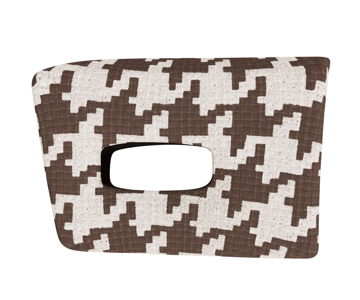 bmw e9x key fob cover upholsered in custom woven houndstooth fabric