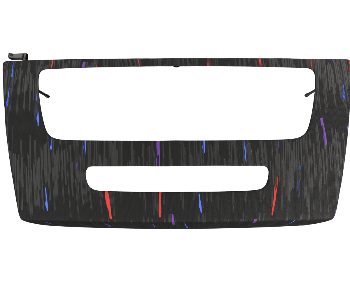 bmw e9x idrive OEM radio panel cover with cutout wrapped in 3 M Hurricane Black fabric