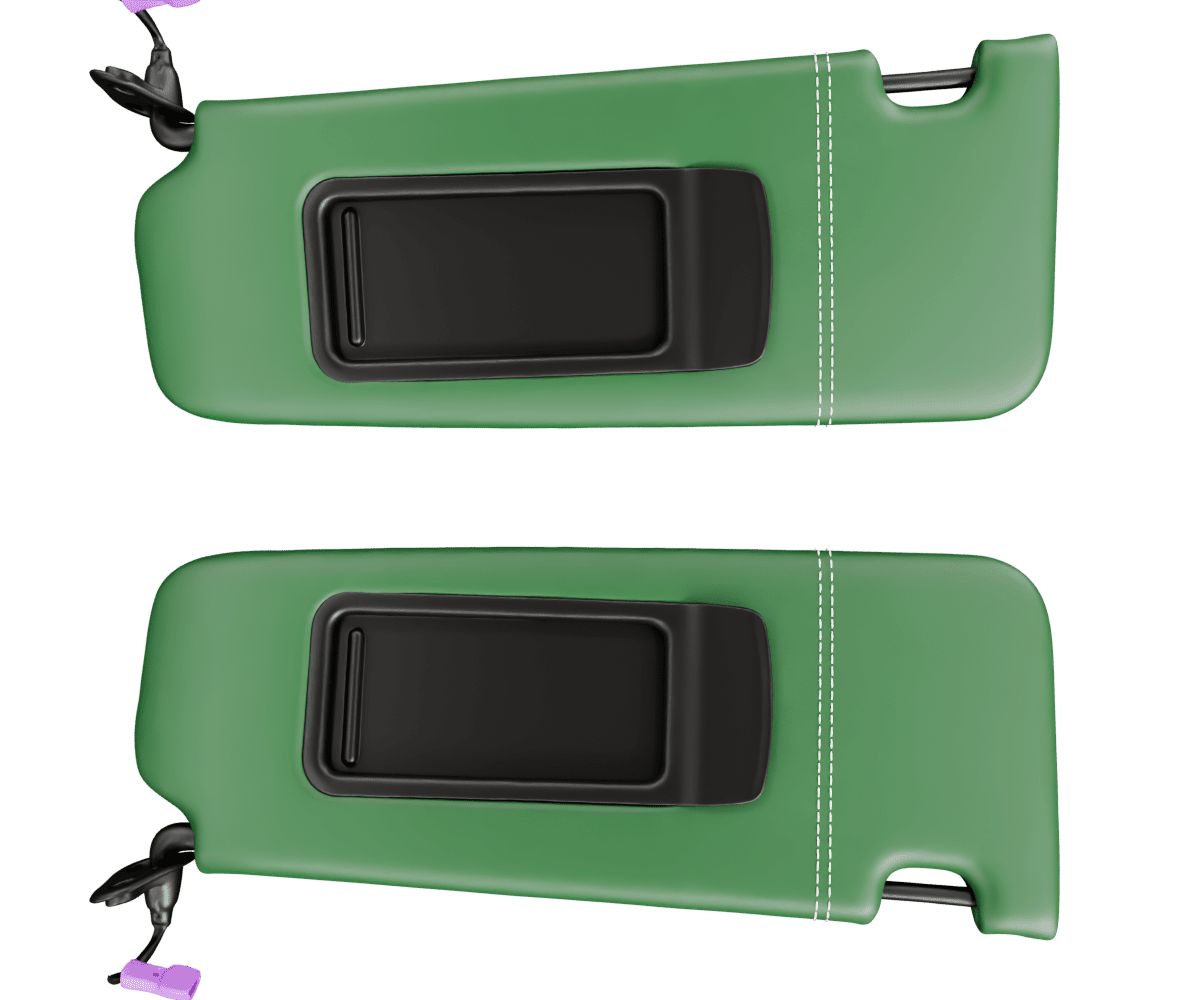 bmw e9x Premium Nappa leather sun visors with custom stitching