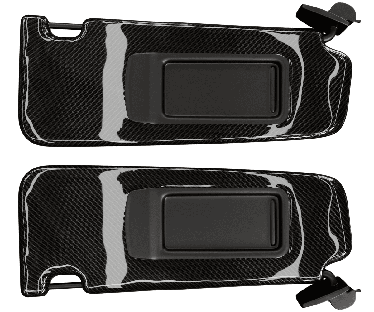 bmw f10 Carbon fiber visors in a high gloss finish